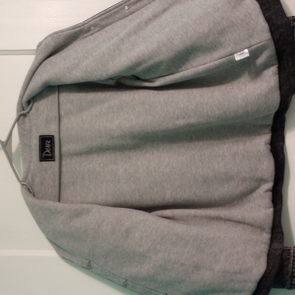 Detre No.2 Black Stone Washed Denim Sweatshirt Jacket - Picture 11 of 13